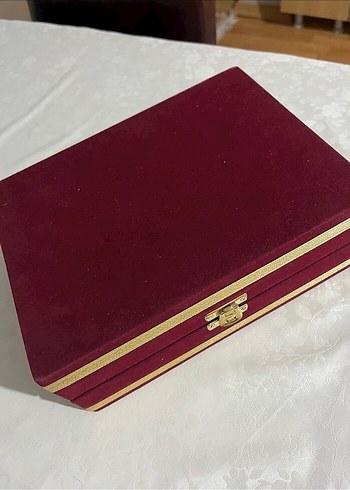 Paşabahçe Mavi ve Altın Desenli Porselen Fincan Takımı