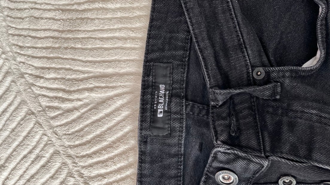 Kemerli Siyah Dar Kesim erkek  Kot Pantolon - Görsel 3