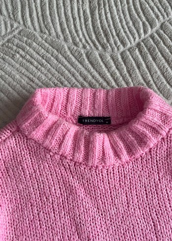 Pembe Triko Kadın Kazak - Görsel 2