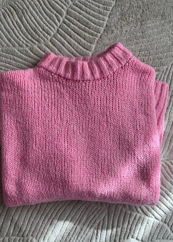 Pembe Triko Kadın Kazak - Görsel 5