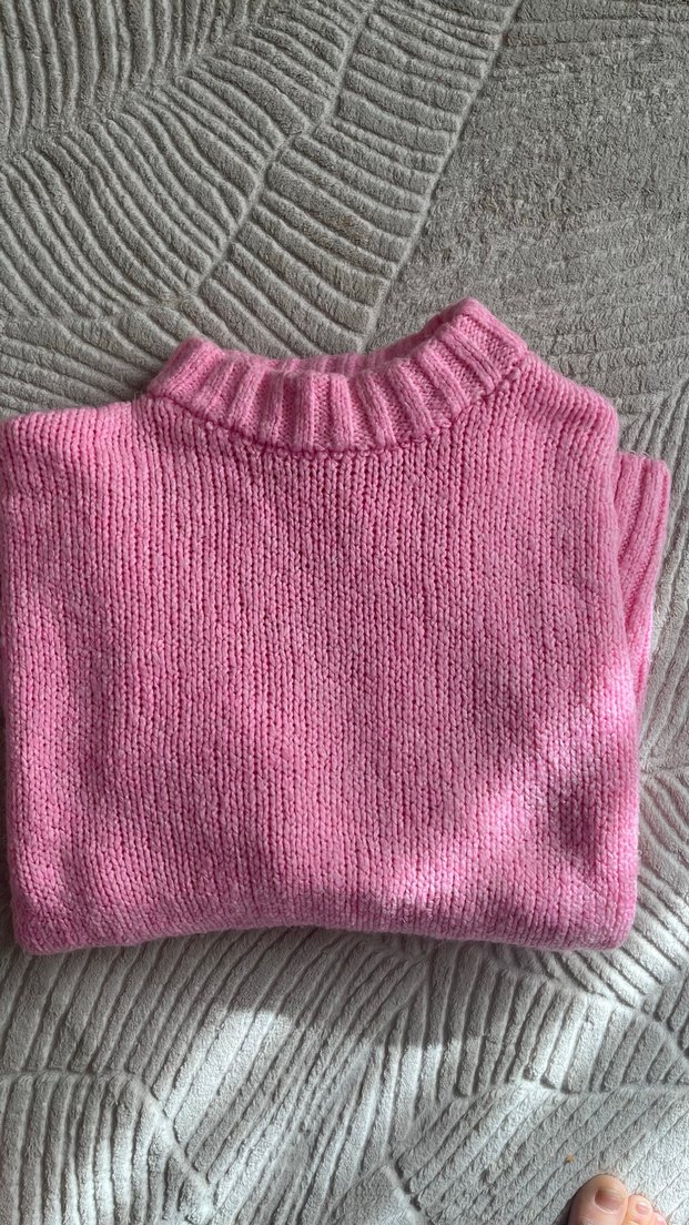 Pembe Triko Kadın Kazak - Görsel 5