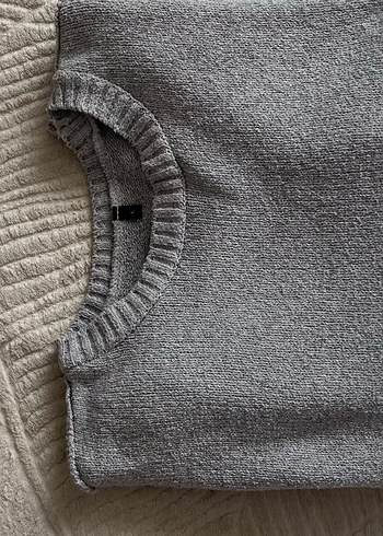 Gri Kadın Triko Kazak Uzun Kollu - Görsel 4