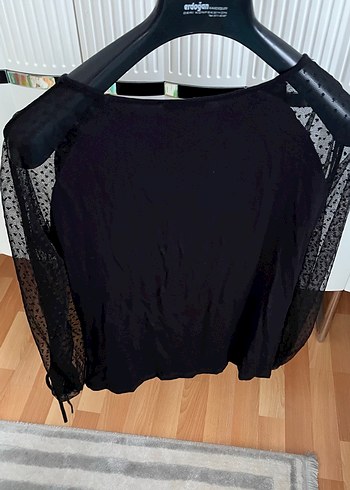 Dantel Detaylı Siyah Gotik Kadın Bluz - Görsel 4