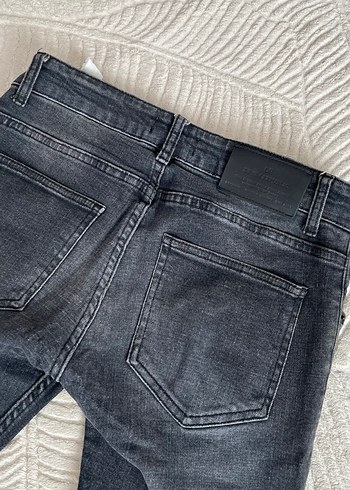 Gri Bağcıklı Erkek Denim Pantolon - Görsel 5