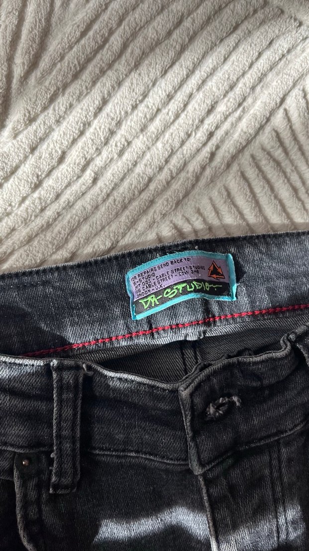Gri Bağcıklı Erkek Denim Pantolon - Görsel 3