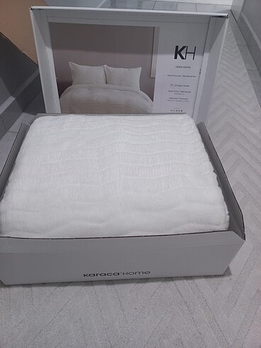 Karaca Home Ekru renk çift kişilik yatak örtüsü set