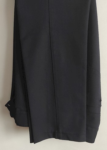 Kadın Lacivert Piliseli Kumaş Pantolon - Görsel 2