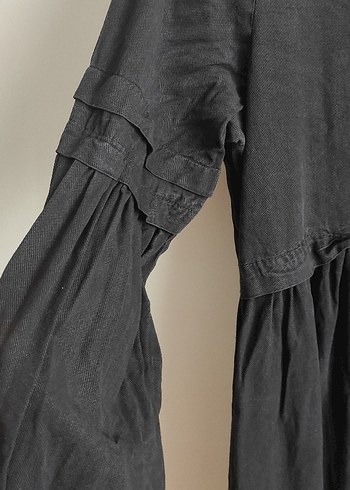 Siyah Uzun Kollu Elbise - Görsel 5