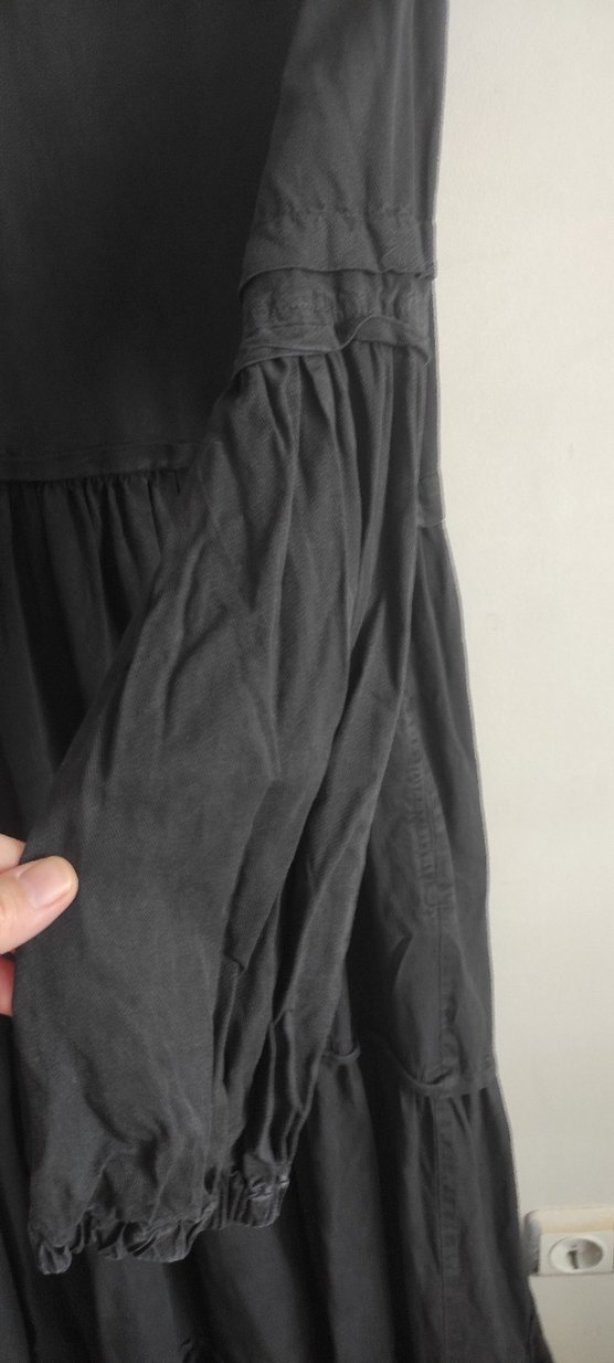 Siyah Uzun Kollu Elbise - Görsel 3