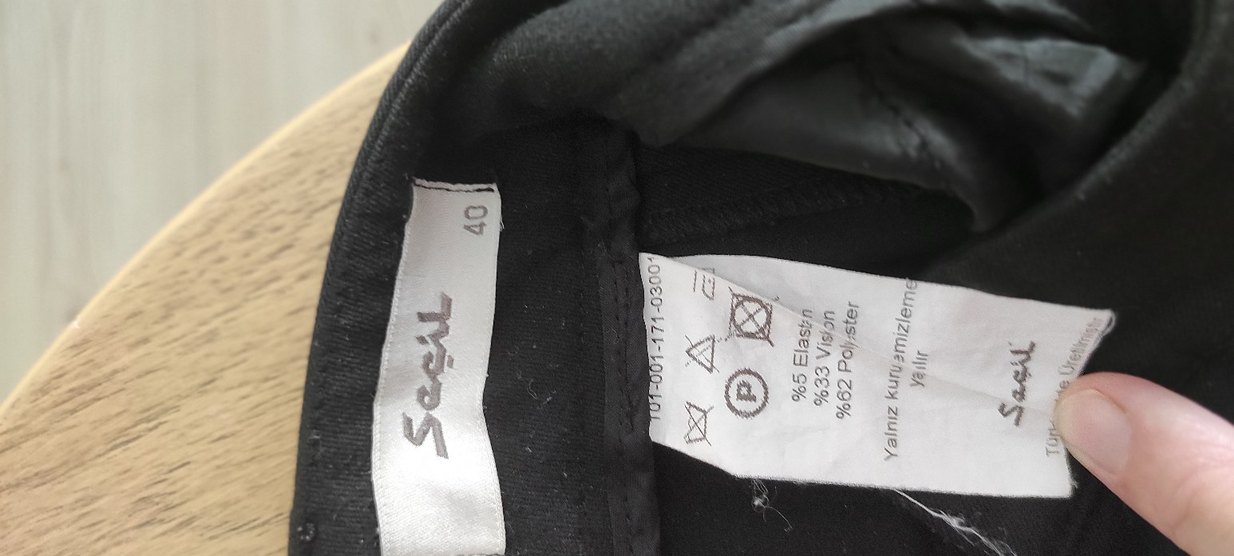 Kadın Siyah Ofis Kumaş Pantolon - Görsel 5