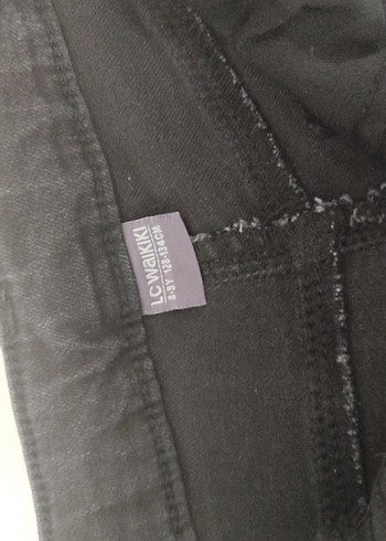 Siyah Kız Çocuk Kot Pantolon Bel Tokalı - Görsel 2