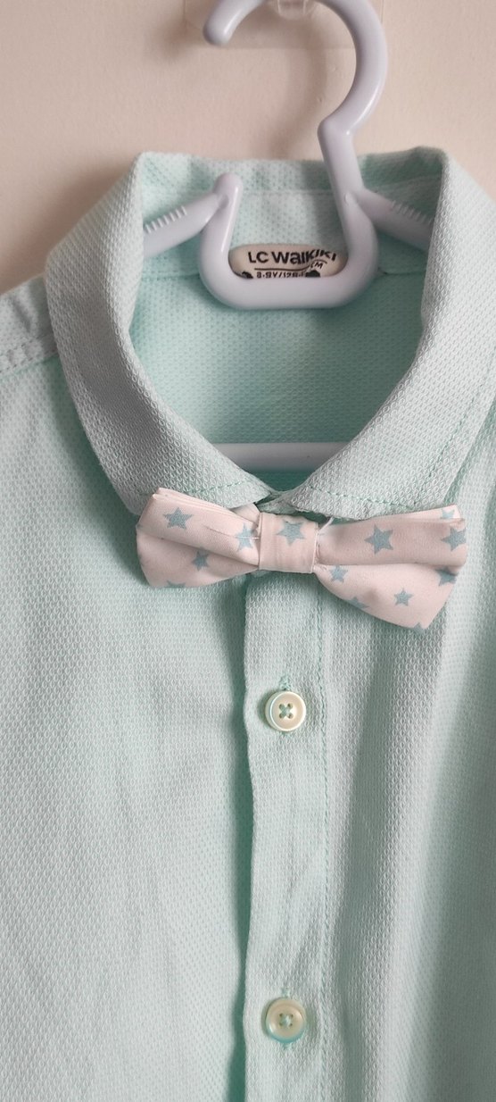 Erkek Çocuk Turkuaz Keten Gömlek - Görsel 2