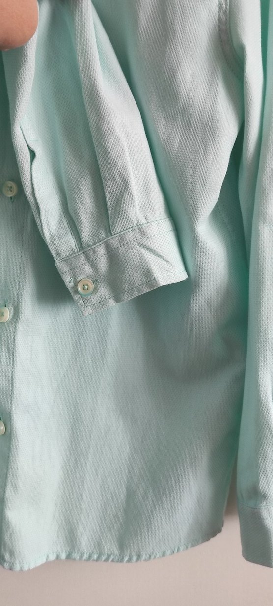 Erkek Çocuk Turkuaz Keten Gömlek - Görsel 3