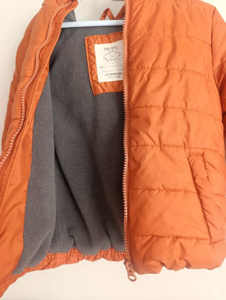 Turuncu Fermuarlı Erkek Çocuk Mont - Görsel 2