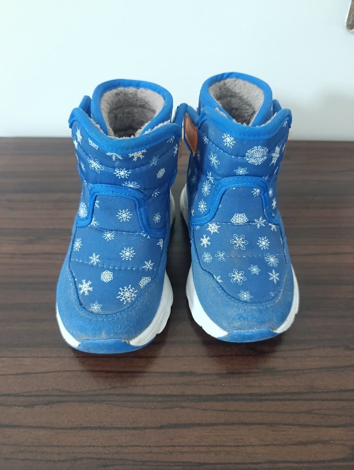 Mavi Desenli Erkek Çocuk Botu Velcro - Görsel 5