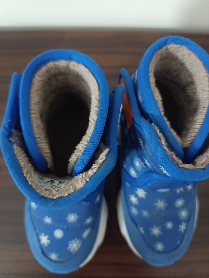 Mavi Desenli Erkek Çocuk Botu Velcro - Görsel 4