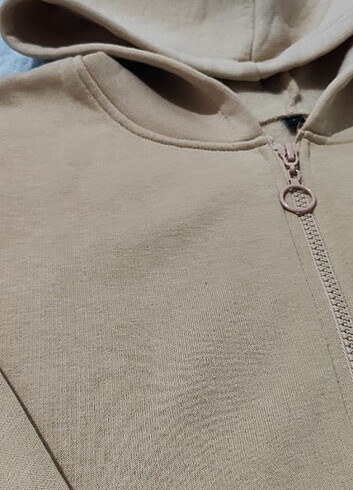 l Beden ten rengi Renk Kapşonlu Sweatshirt 