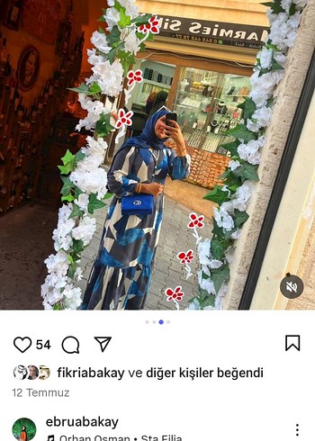 Mavi Uzun Salaş Elbise