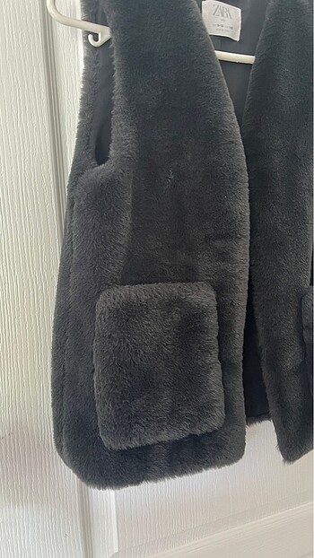 10 Yaş Beden gri Renk Zara peluş yelek