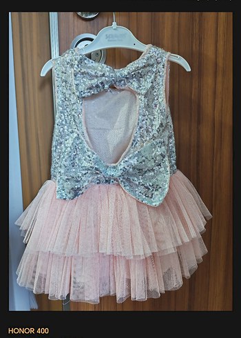 18-24 Ay Beden Kız Çocuk Pembe Kat Kat Fırfırlı Elbise