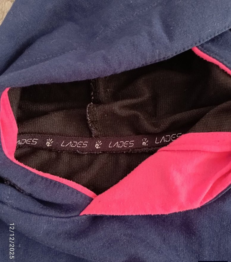 Kızlar için Lacivert Kapüşonlu ve Fermuarlı Eşofman Takımı - Görsel 5