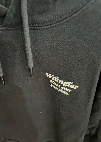 m Beden siyah Renk Siyah Kapüşonlu Oversize Sweatshirt Wrangler