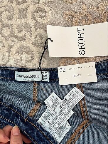 xs Beden lacivert Renk Stradivarius şort etek