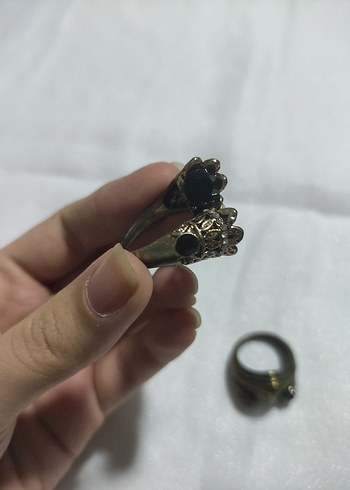 Beden altın Renk Altın Renkli Gotik Desenli Kadın Yüzüğü