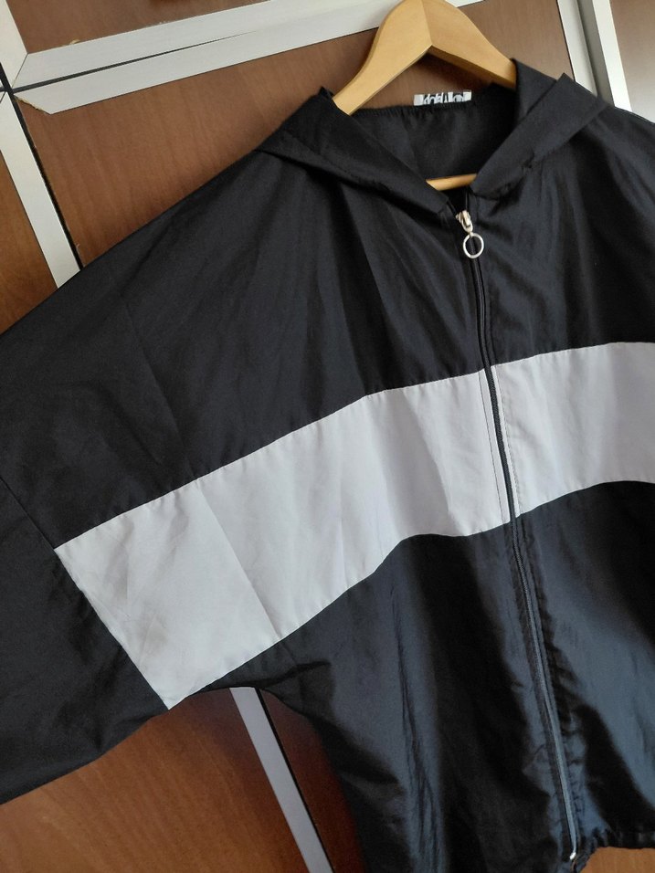 Geniş Kesim, Kapüşonlu unisex Ceket - Görsel 3