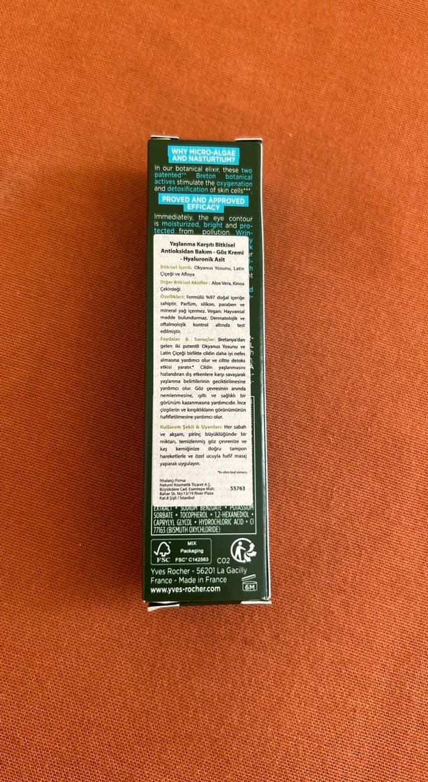 Yves Rocher Elixir Botanique Göz Kremi 15ml - Görsel 5