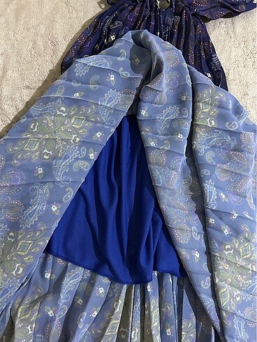 40 Beden mor Renk Batik Elbise
