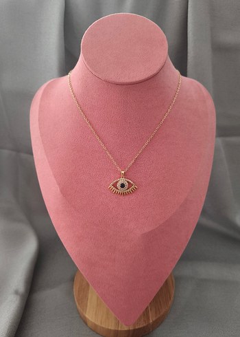 Altın Renkli Zincir Detaylı Mini Kadın Kolye - Görsel 2