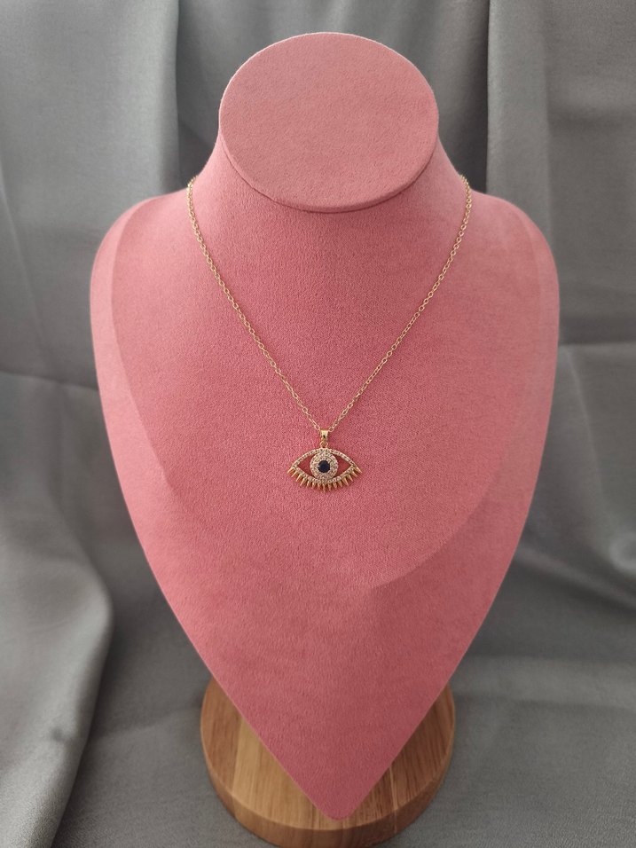 Altın Renkli Zincir Detaylı Mini Kadın Kolye - Görsel 2