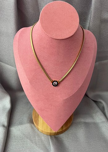 Altın Renk Mini Yılan Desenli Zincir Kolye - Görsel 2