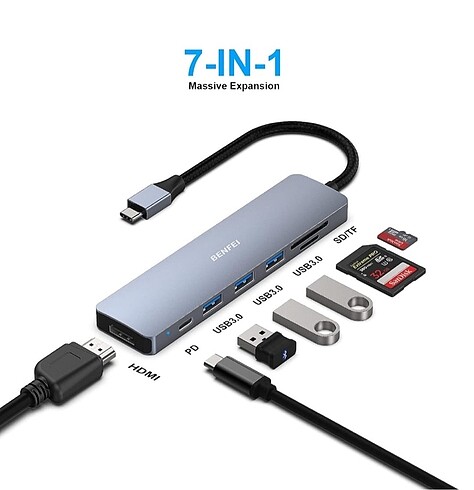 USB C - HDMI, USB Tip C Hub,