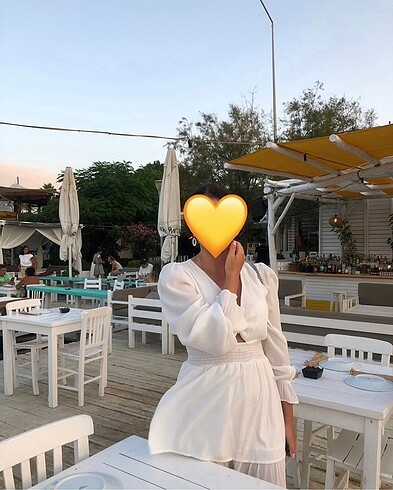 Zara Beyaz Şifon Elbise