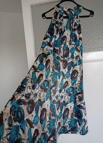 Zara saten elbise 