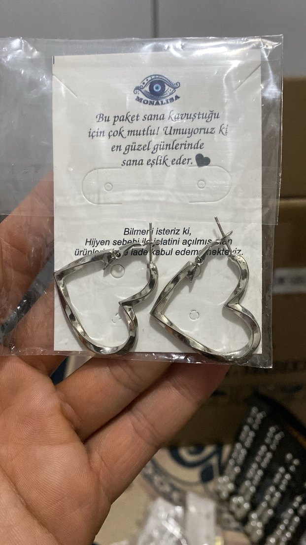 Kalp modeli küpe  - Görsel 2