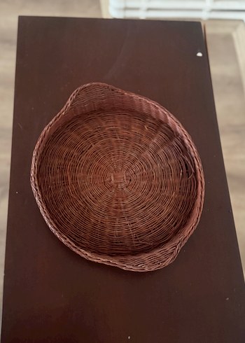 Kahverengi Hasır Dekoratif Tepsi - Görsel 3