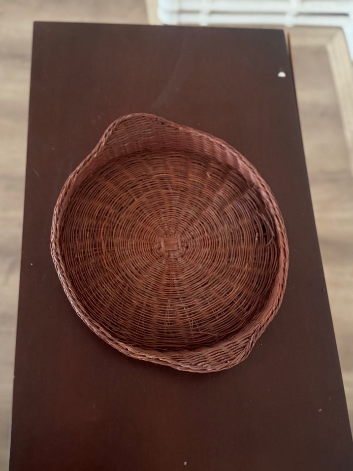 Kahverengi Hasır Dekoratif Tepsi - Görsel 3