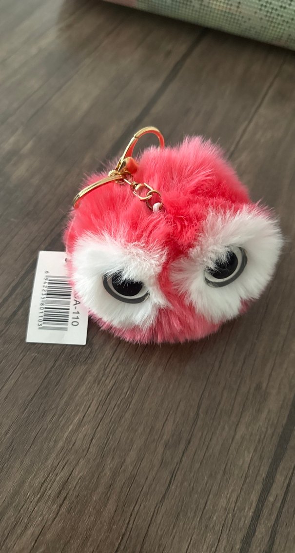 Renkli Pembe Peluş Anahtarlık - Görsel 4