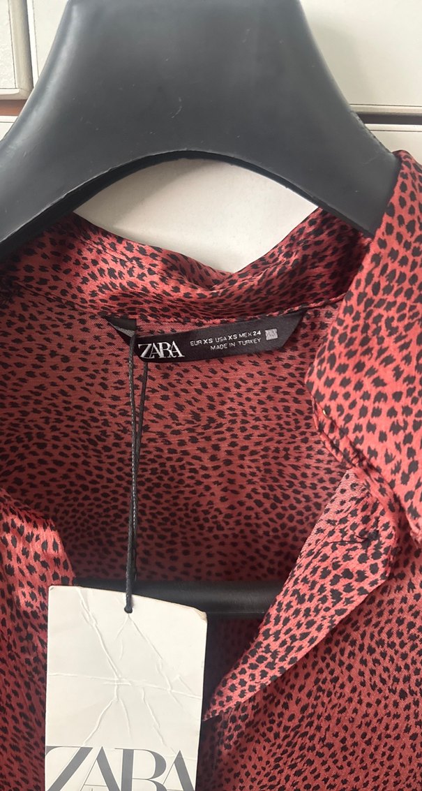 Bordo Uzun Kollu Desenli Kadın Gömlek - Görsel 5