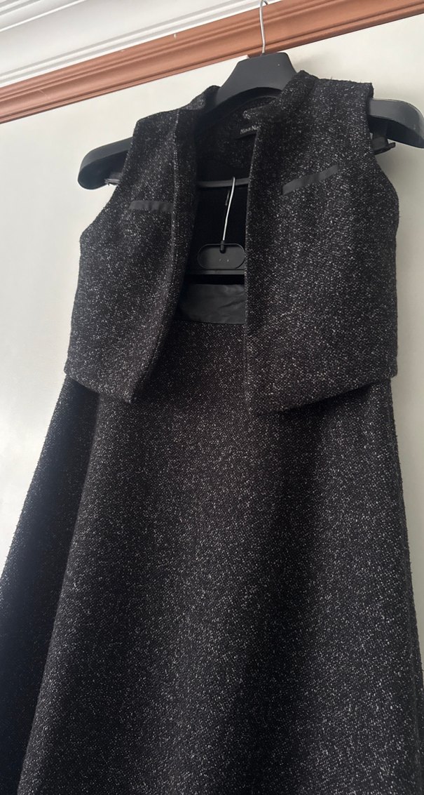 Siyah Kışlık Etek - Yelek Takımı - Görsel 2