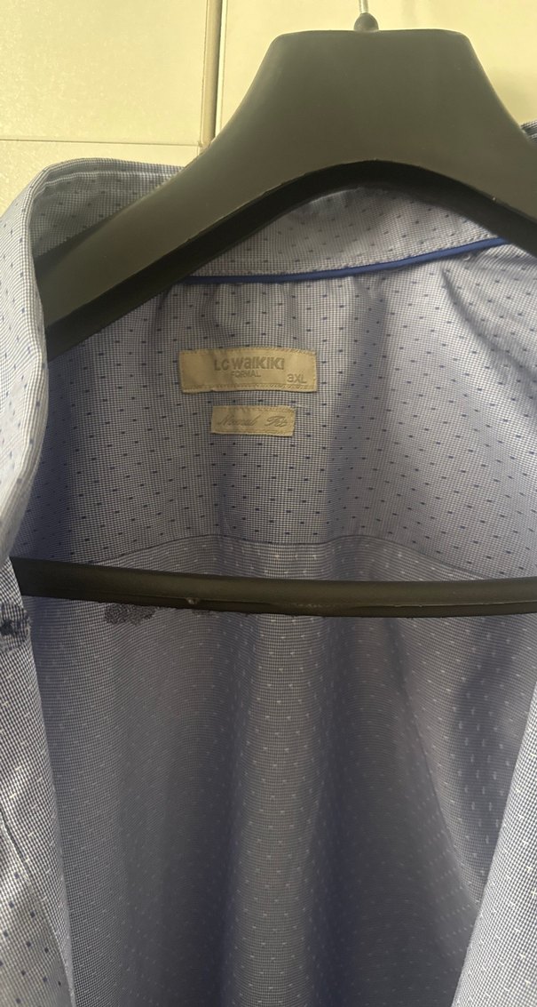 Mavi Kısa Kollu Erkek Gömlek - Görsel 4