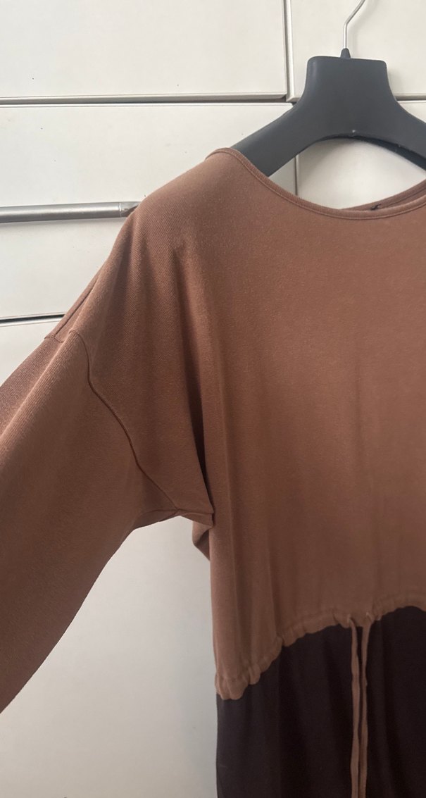 Kahverengi Triko  Elbise - Görsel 4