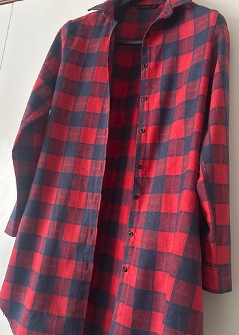 Kırmızı Ekose Kışlık Uzun Kollu Gömlek - Görsel 2