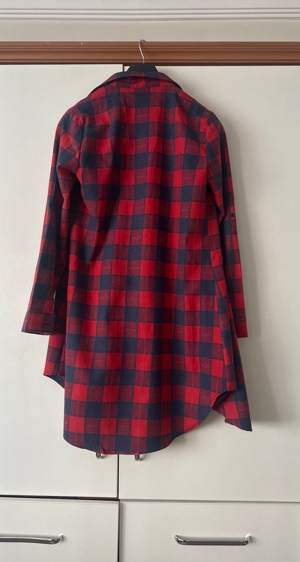 Kırmızı Ekose Kışlık Uzun Kollu Gömlek - Görsel 3