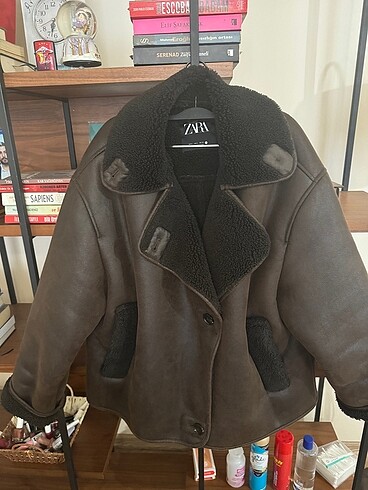 s Beden kahverengi Renk Zara biker mont