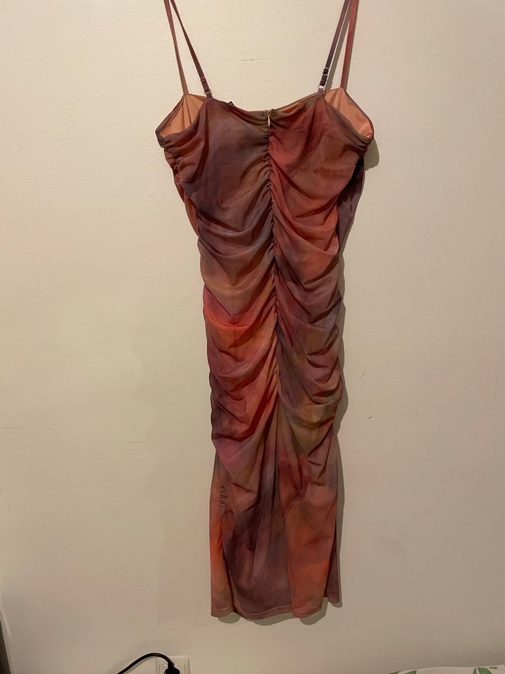 Trendyol Curve Straplez Bağlamalı Uzun Kadın Elbise - Görsel 2