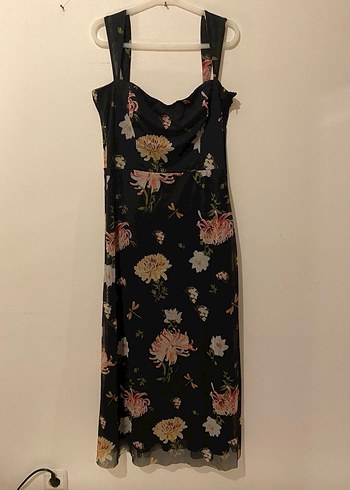 Siyah Çiçekli Bohem Uzun Straplez Büstiyer - Görsel 2